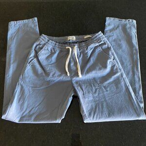 Marine Layer Men's Saturday Twill Slim Fit Blue/Grey Size M